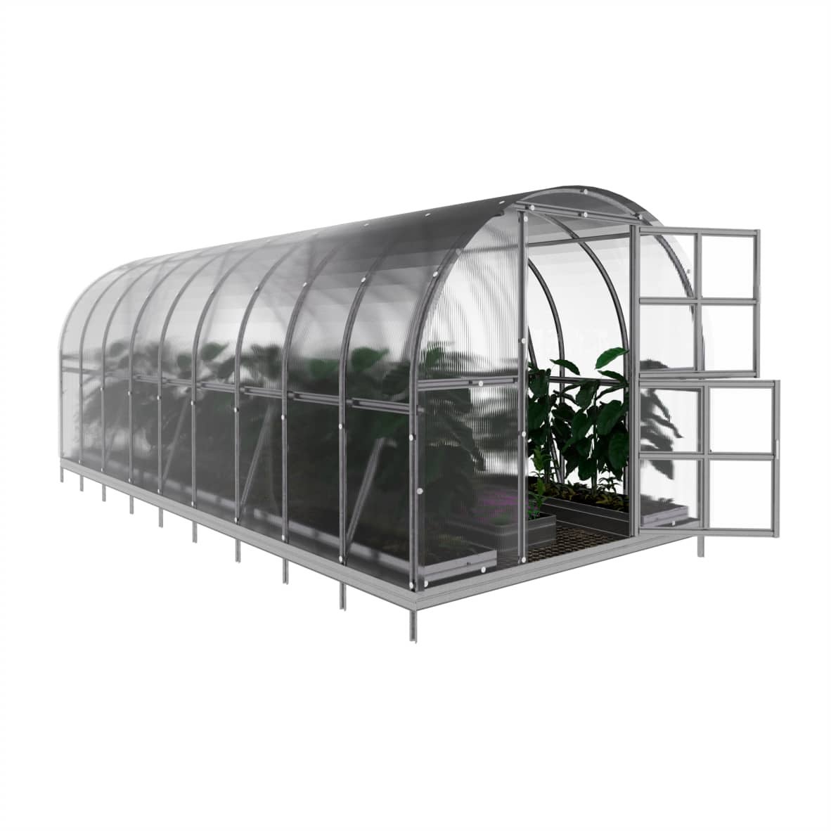 Serre de jardin KLASIKA ARCH 3 x 6 m (18 m²), 4 mm avec revêtement en polycarbonate - 4