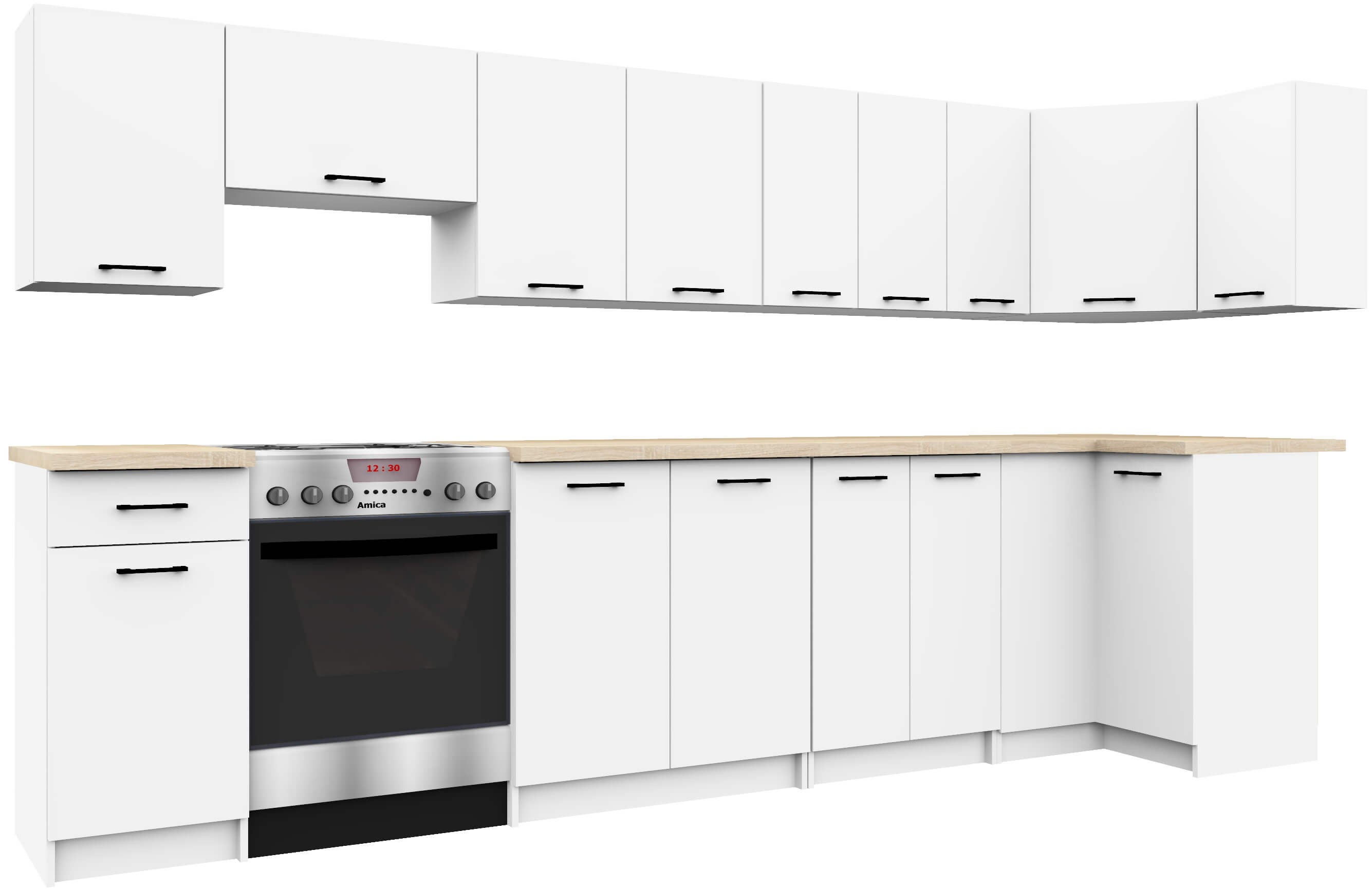 Meuble de cuisine haut AKORD W40 hotte OLIWIA modulable Blanc 40 cm 1 porte couleur Blanc 1 étagère 40x30x29 cm - 8