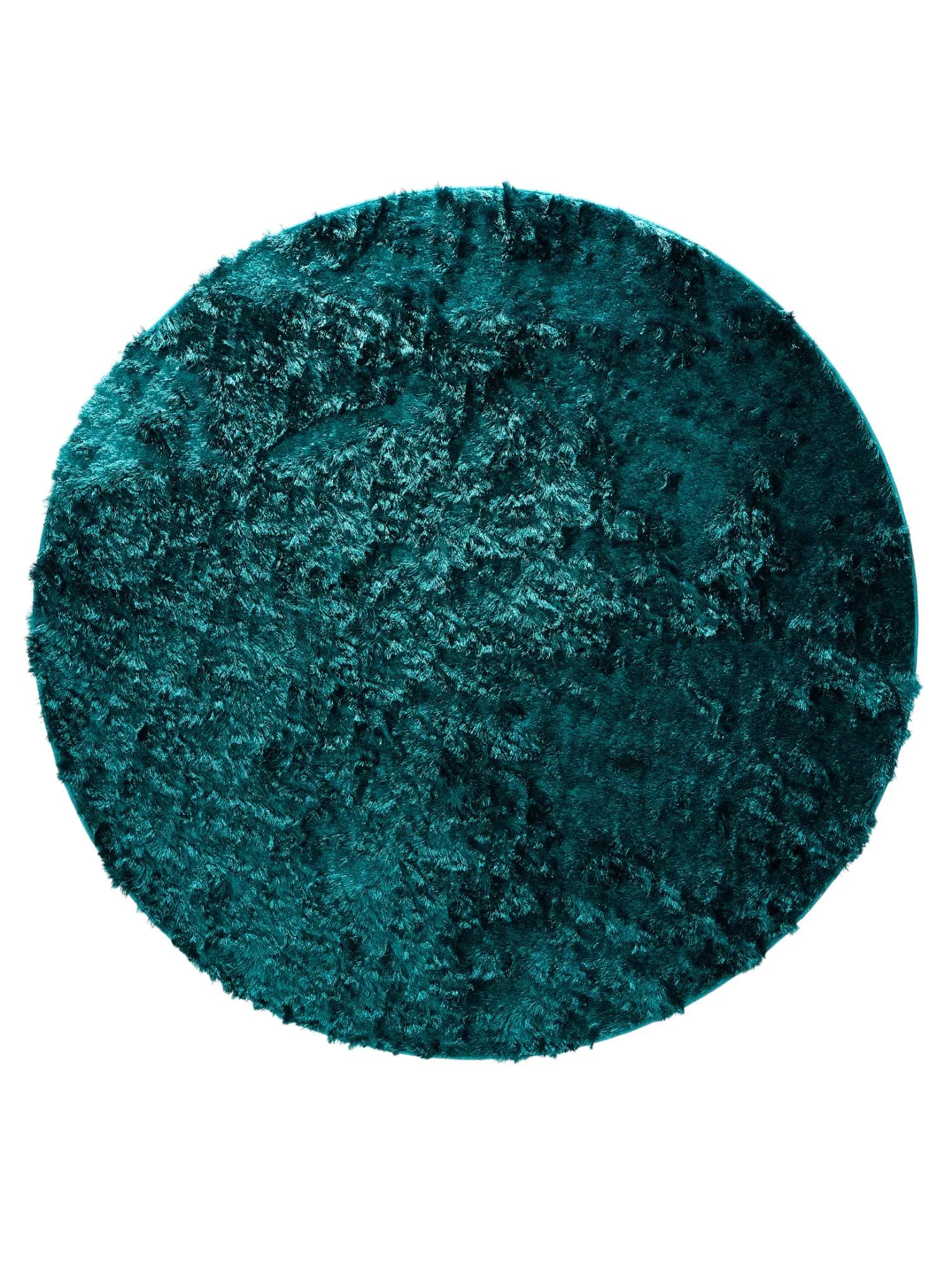 BENUTA - Tapis à poils longs Whisper turquoise ø 160 cm rond | Leroy Merlin