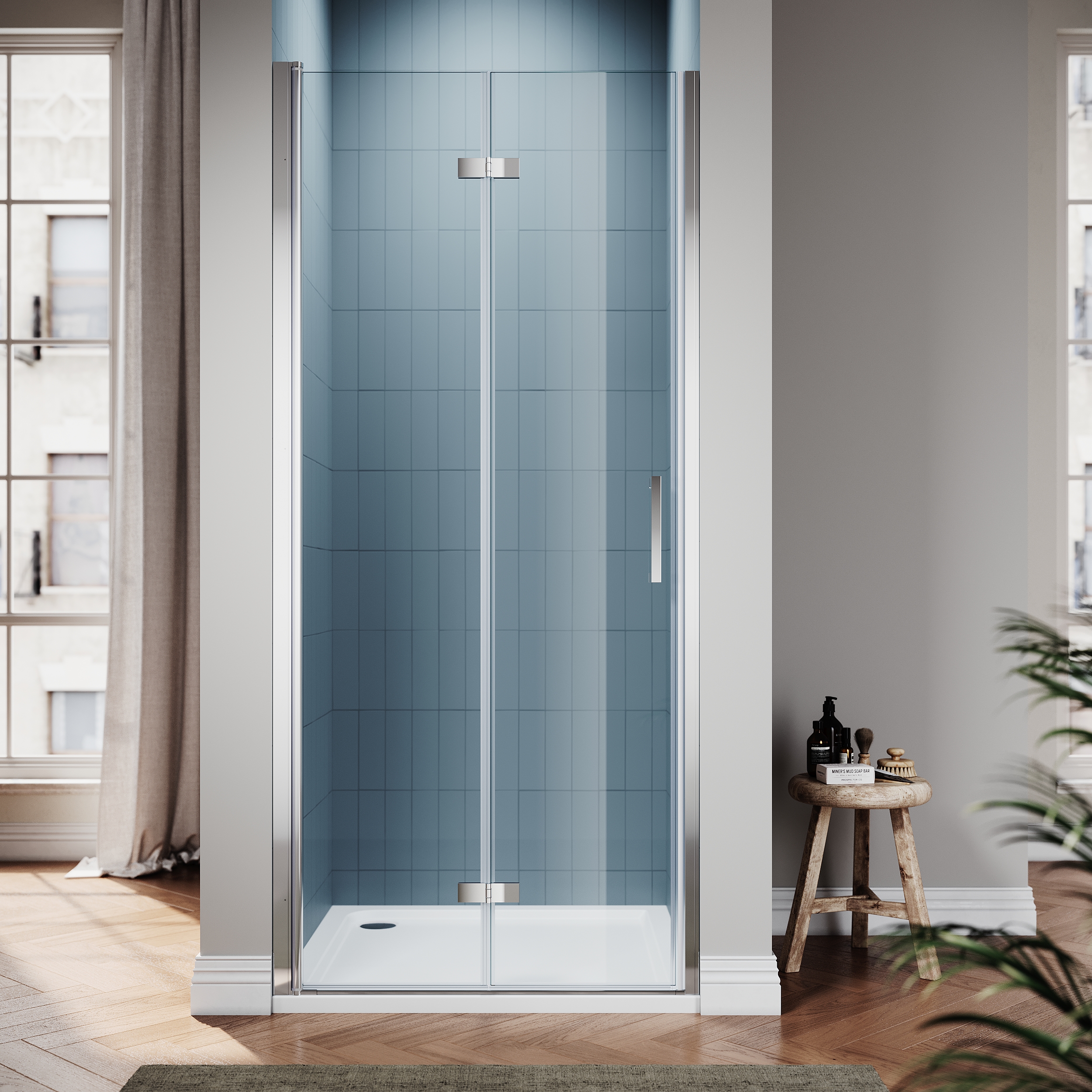 Aqualine Cabinas De Ducha - Puerta De Ducha Corredera 110 Cm, Cristal