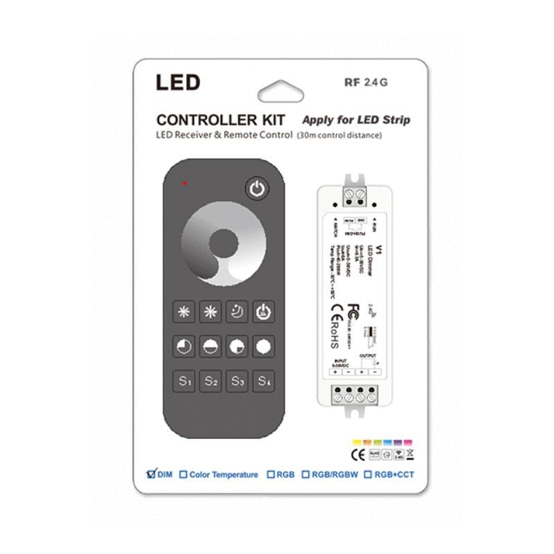 Kit Controlador LED Monocolor RF 5-36V DC Max 8A con Mando a Distancia ...