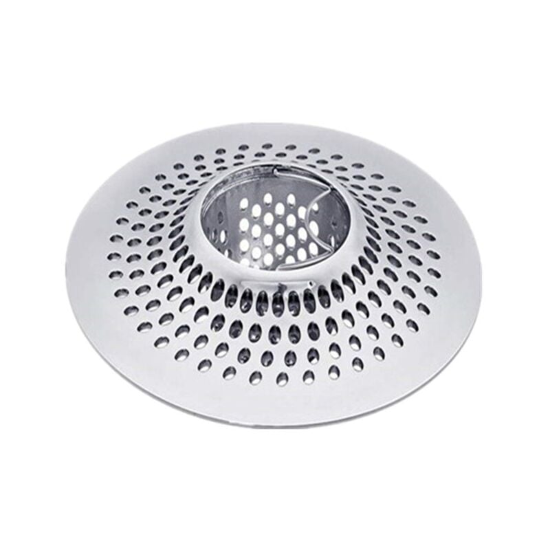 Filtro Sifone Doccia In Metallo Con Peso, Raccoglicapelli Per Vasca E Lavello, 12x12 Cm, Antiscivolo