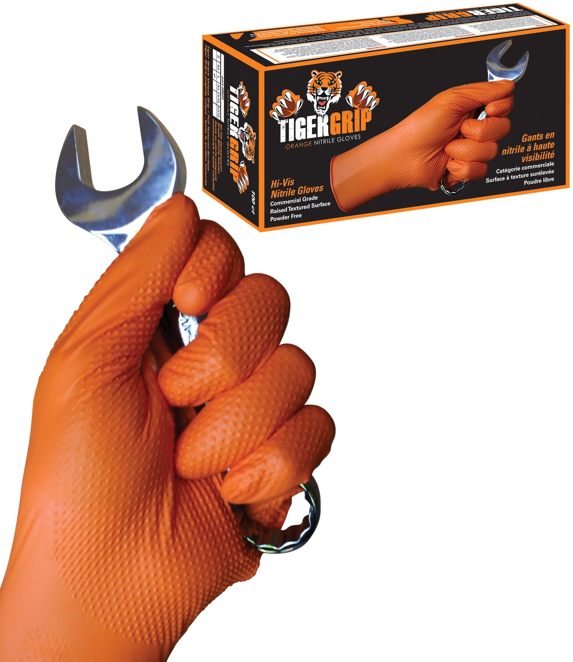 Kunzer TIGER GRIP L 100 pc(s) Nitrile Gants à usage unique Taille (gants): L EN 374-2, EN 374-3, EN 455 - 3