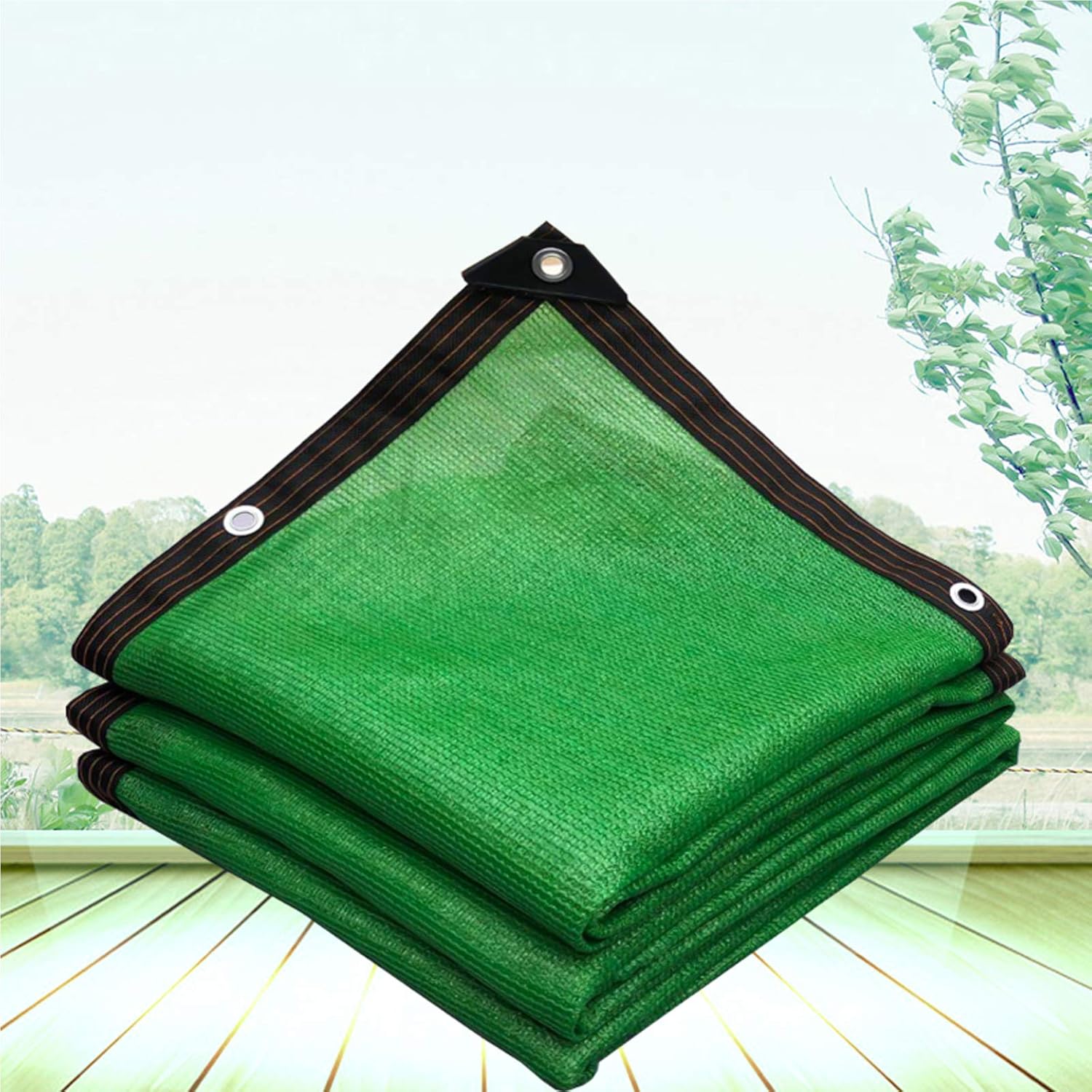 85% Tissu D'ombre,Filet D'ombrage Supérieure,Filet de Protection Solaire Vert,Shade Net Perméable À l'eau,pour L'extérieur,Arrière-Cour(3x4m) - 2