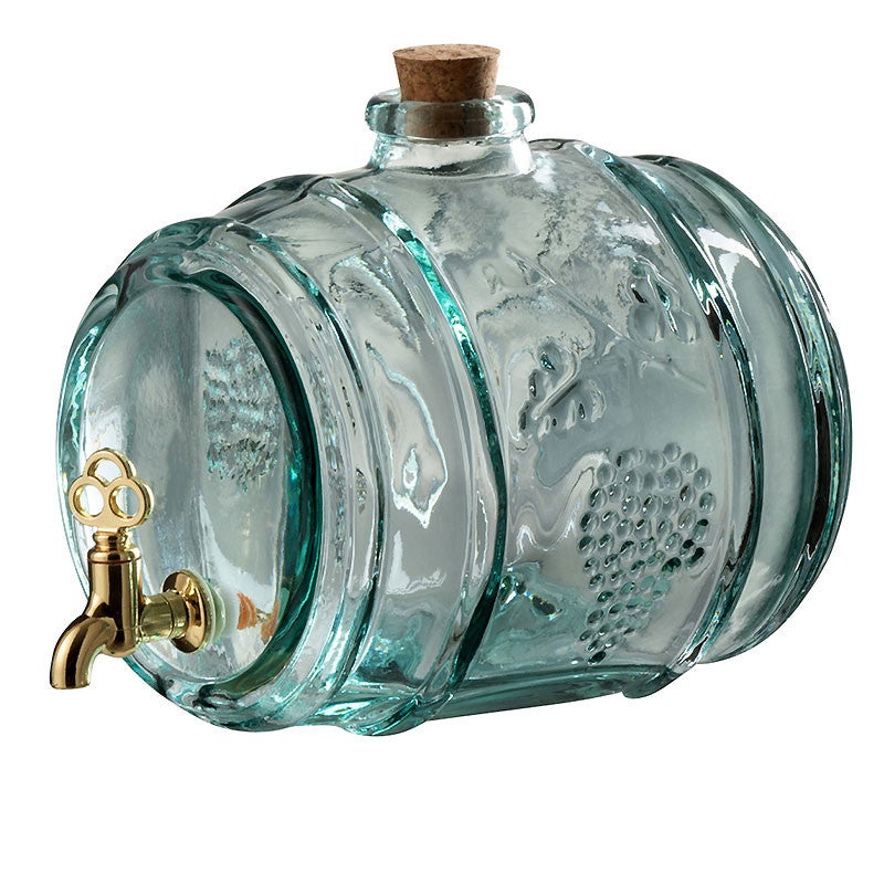 Dispenser per collutorio, 350 ml in vetro trasparente con