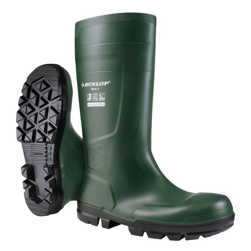Bota de agua Dunlop Work-It Full Safety S5 SR verde-38 Leroy Merlin