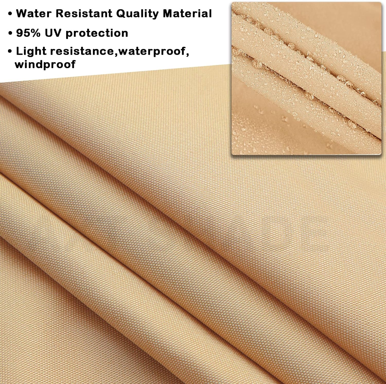 Voile d'ombrage Rectangulaire Imperméable Anti 95% UV résistant à l'eau Protection Contre Le Vent Polyester avec Protection UV pour Jardin terras - 3