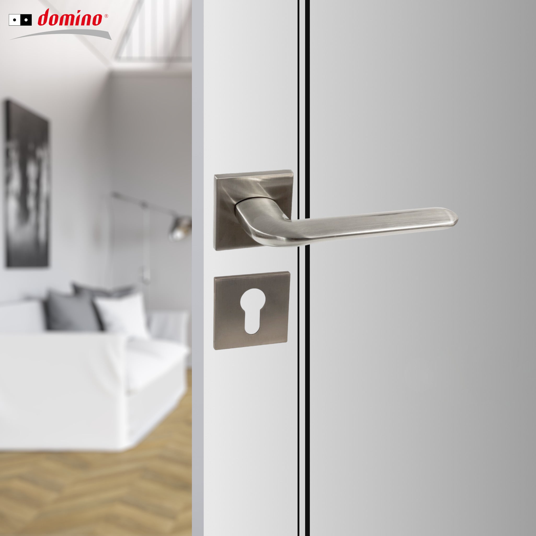 DOMINO Klamka NAIROBI-QR slim M9 nikiel PZ - 2