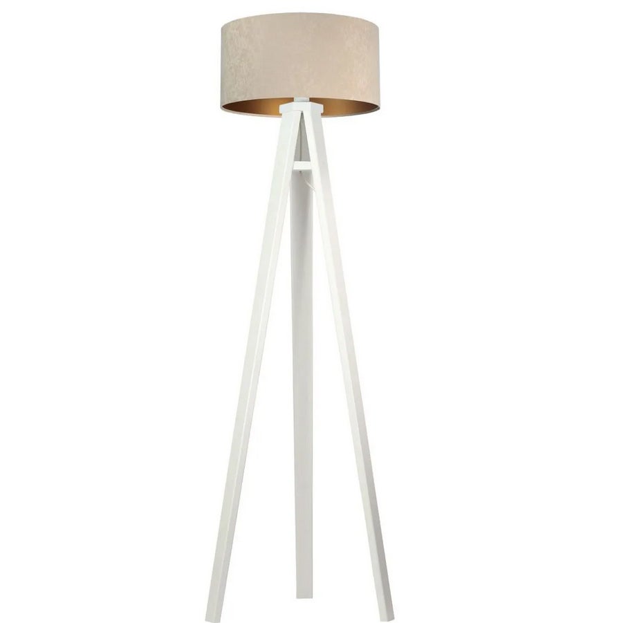Lampa stojąca HOME 40 beżowa/złota/biała
