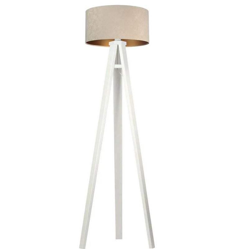 Lampa stojąca HOME 40 beżowa/złota/biała