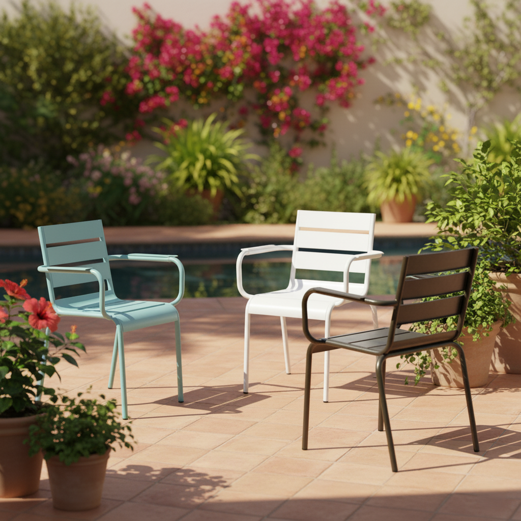 Sillón Rail marrón para jardín y exterior ROMERO GARDEN - 4