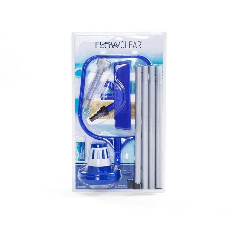 Zestaw do czyszczenia basenu Bestway Flowclear z 4-częściowym kijem i wymiennymi głowicami - 4