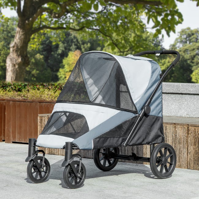 Passeggino Per Cani PawHut - Pieghevole, 4 Ruote, Per Taglia Media - Foto 9