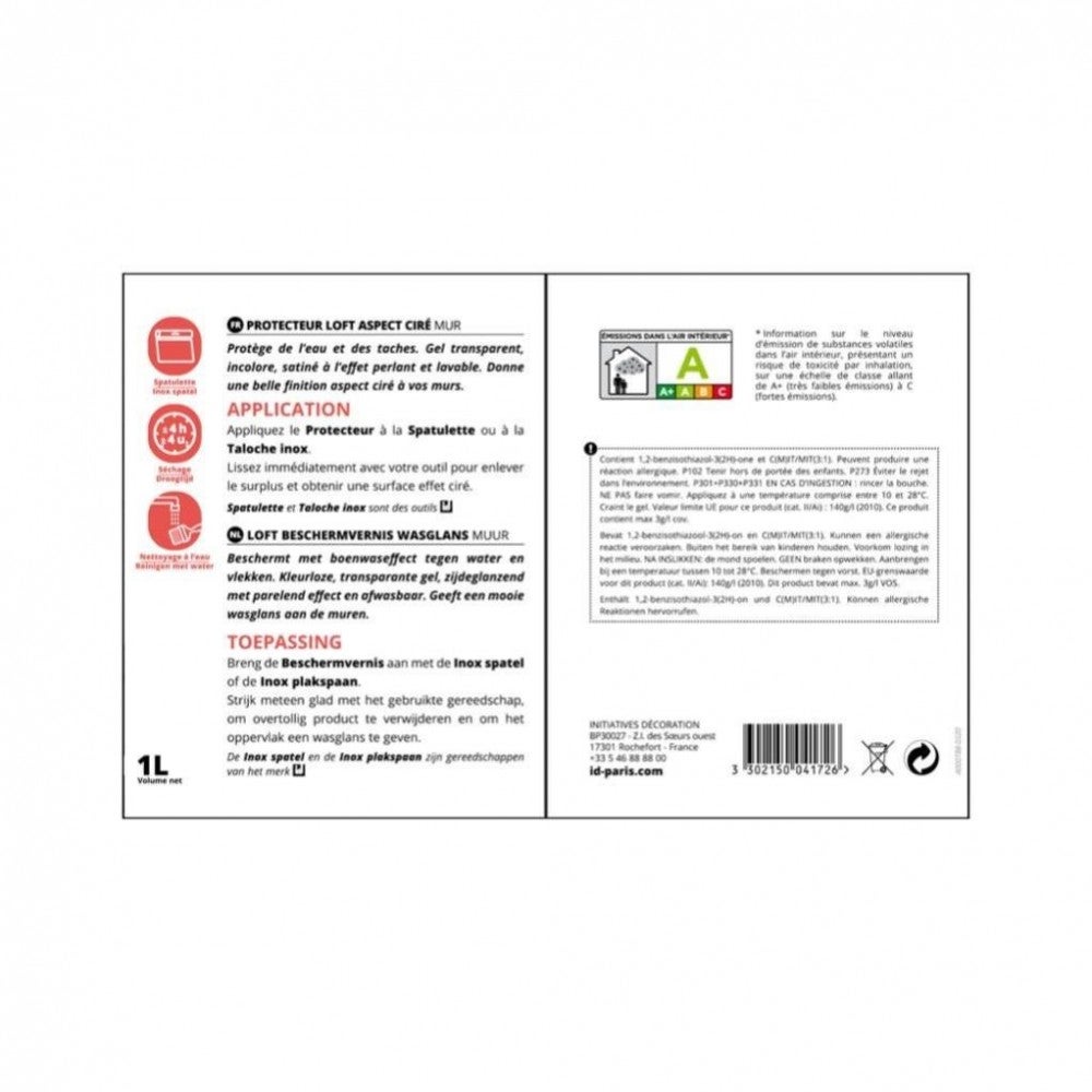 Protezione per soppalco in cemento originale, ID, trasparente, 1 l - 3