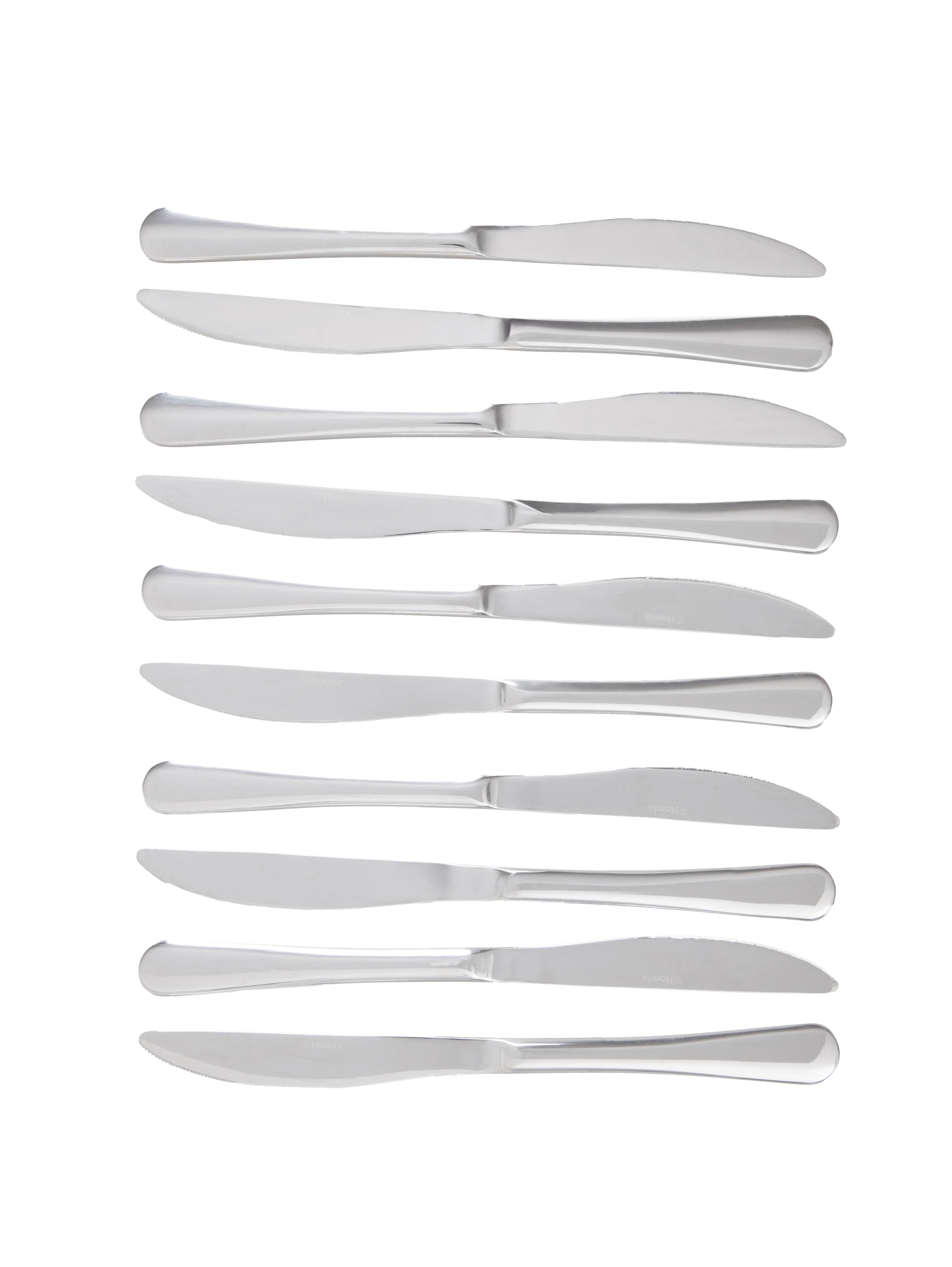 NÓŻ OBIADOWY ZESTAW 10szt VIENNA srebrny 23,2CM HOMLA