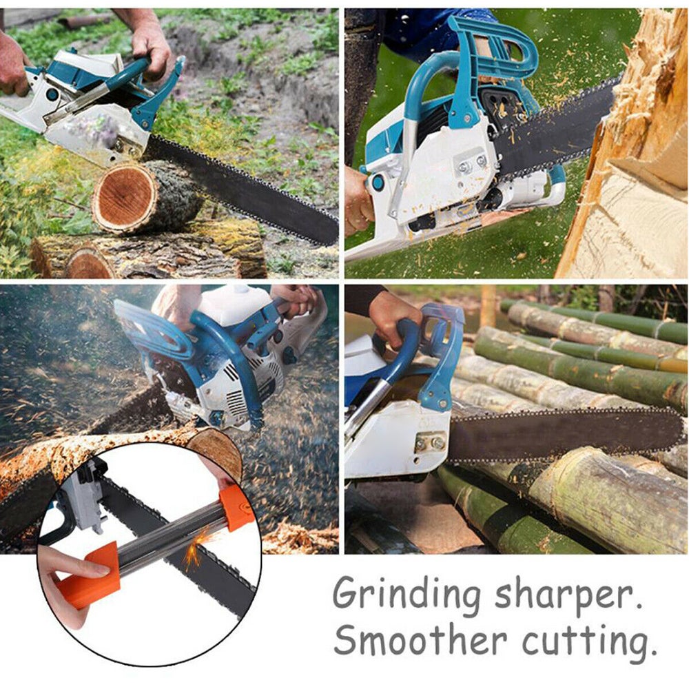 2 pièces 2 en 1 métal facile tronçonneuse chaîne affûteuse 3/8 pouces P 4.0mm scie dents ensemble affûtage rapide - 5