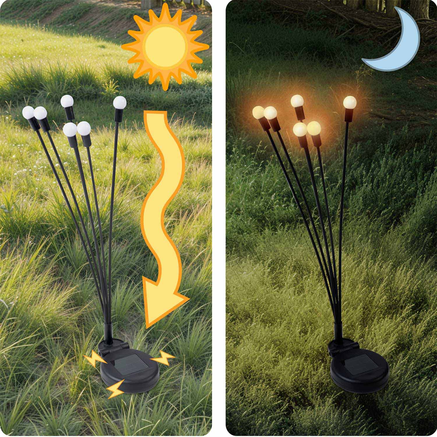 Lampe Solaire Ilumen LS-101 avec Lucioles - 2 Pièces - 7