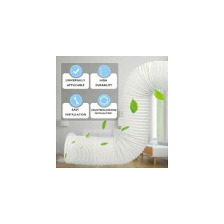 Tuyau d'évacuation de climatisation, QttvbTna, 150 mm, 2 m, PVC, blanc - 5