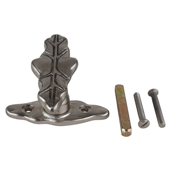 Poignée de fenêtre crémone FEUILLE, Aluminium vieil argent - 8