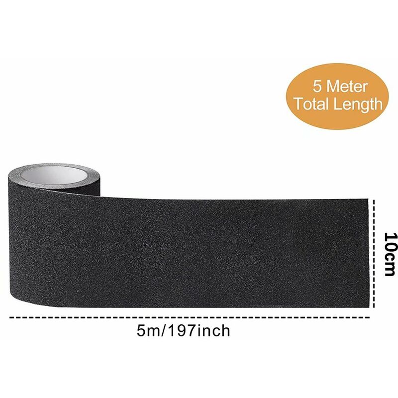 HJJMN Ruban Antidérapant Transparent 10m X 5cm - Bande Sécurité Escalier Avec Grattoir