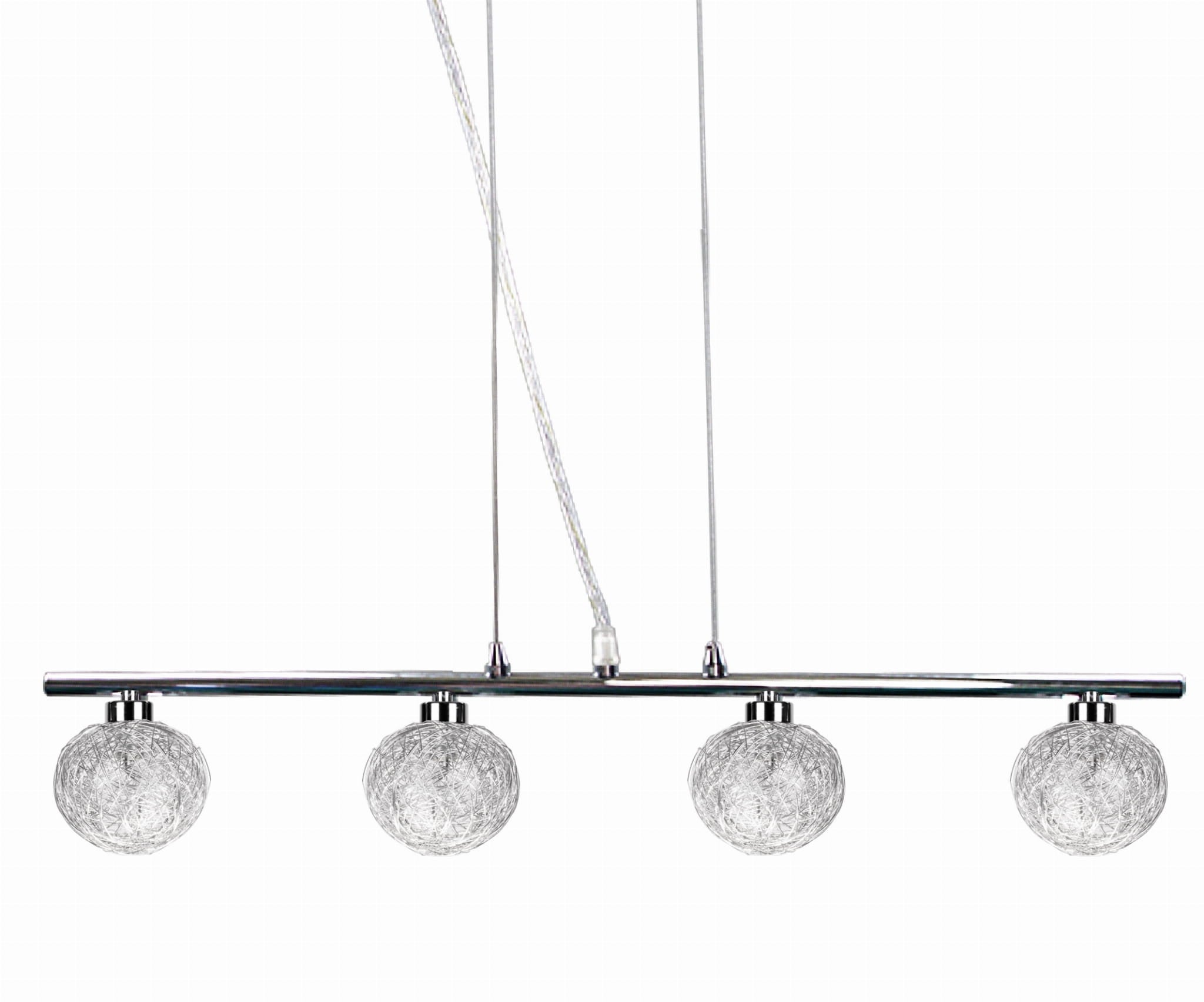 Lampa wisząca Sphere chromowana-srebrna 4xG9x40W wym: 95 x 61 x 11 cm metal Candellux