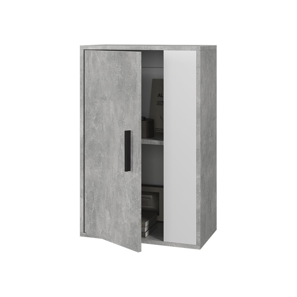 Vicco Armoire suspendue Berno, Béton/blanc, 50.1x78.4cm avec 2 compartiments - 6
