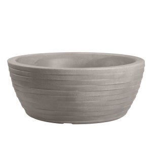 Ciotola Per Fiori Con Piedini - Sopravaso In Plastica Bianca, Misure S/M/L, Per Interni/esterni, Made In Poland