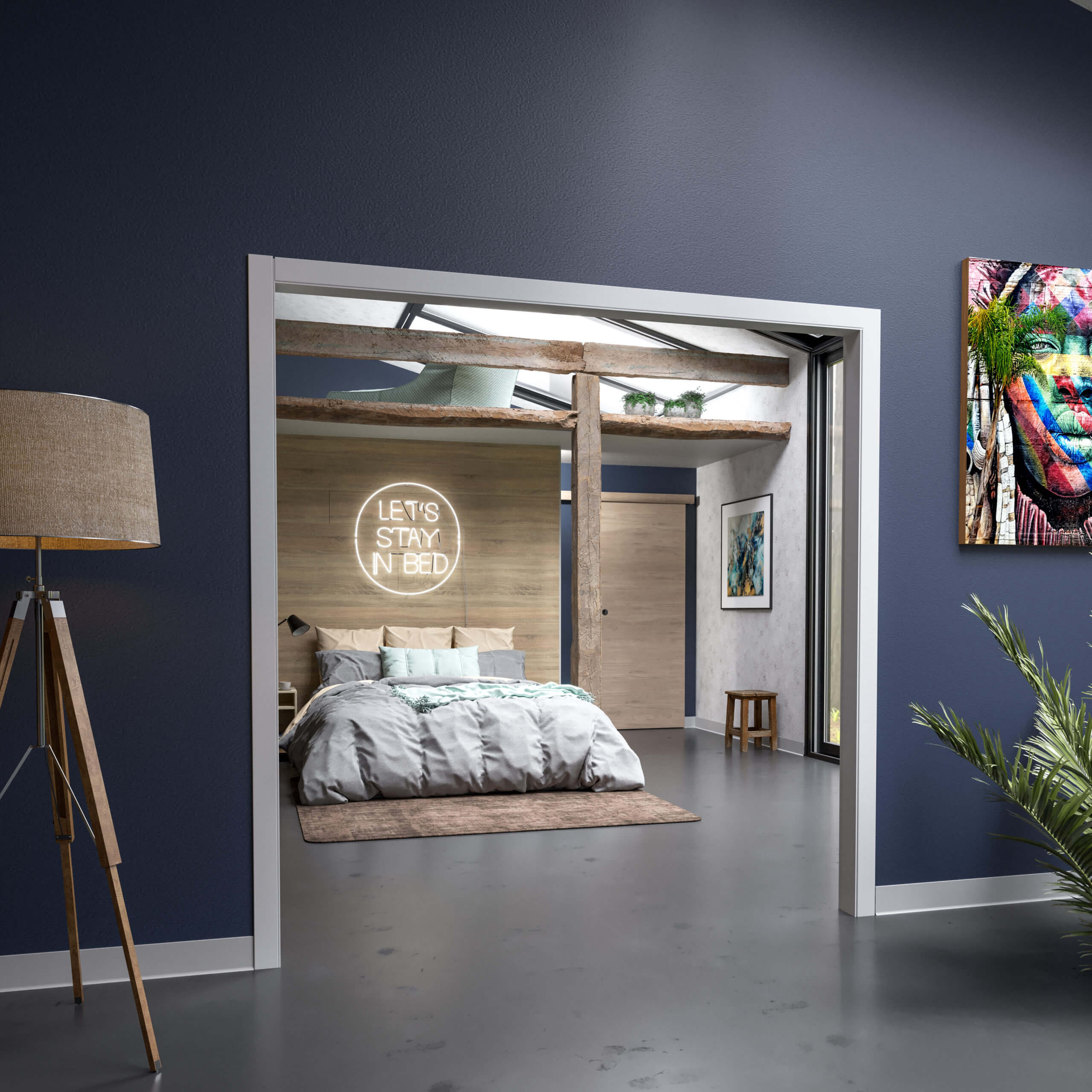 Habillage de Cloison 2.20 m - Blanc - 3