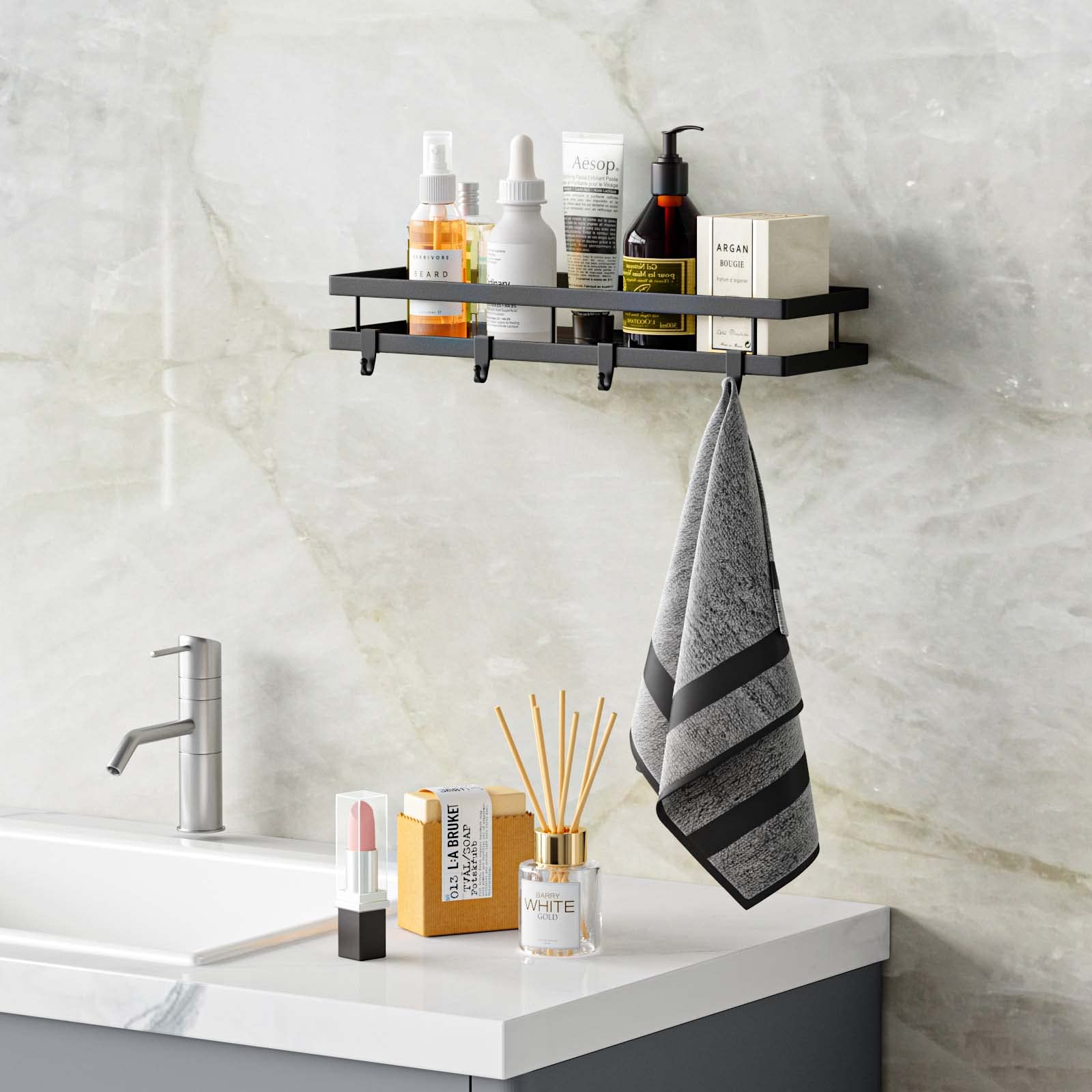 Półka na przyprawy ze stali nierdzewnej o długości cm ścienny stojak do przechowywania udźwig do kg nie wymaga wiercenia odpowiednia do kuchni