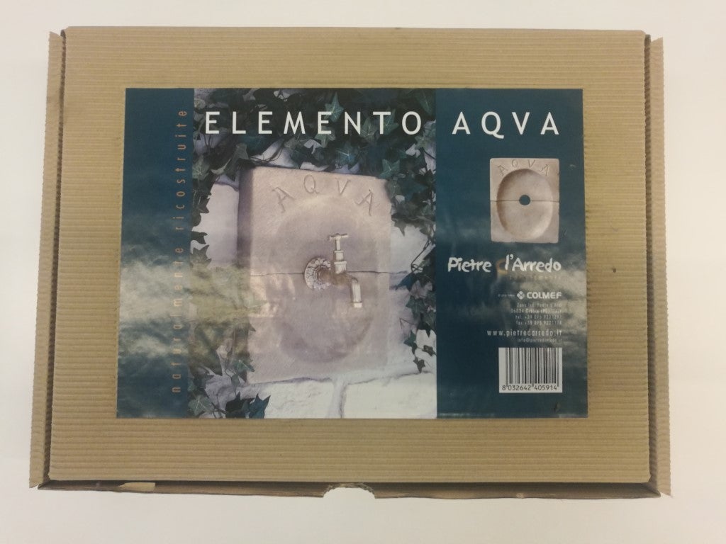 Rosone in pietra ricostituita, per rubinetto da esterno | Colore sabbia | mm250x310| Il rubinetto non è incluso | Unità di vendita: 1 pezzo - 2