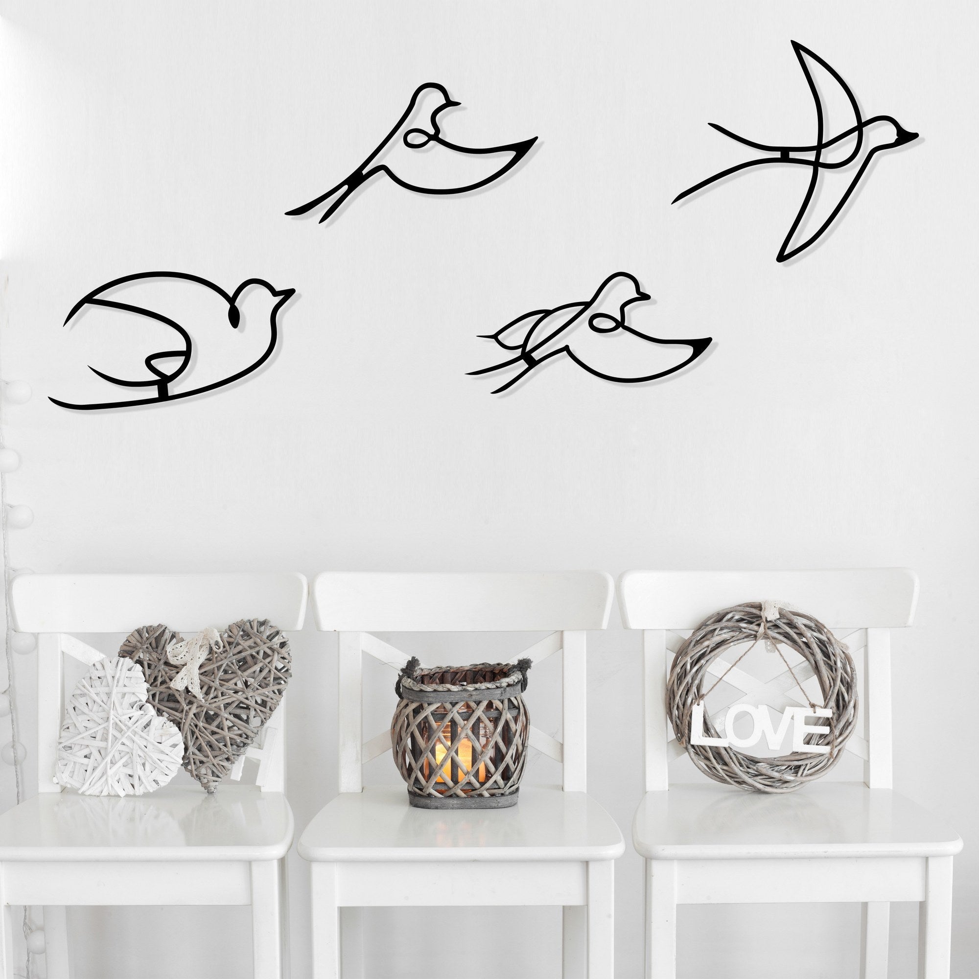 Accesoriu decorativ HOPE, negru, metal