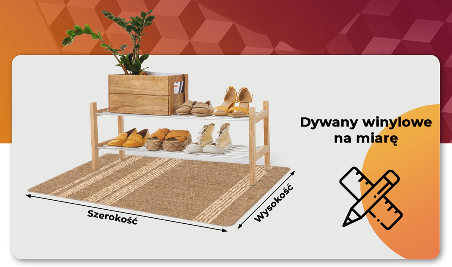 Dywan PCV deska w paski, mata winylowa do wnętrz geometryczna 80x120 cm – Tulup - 5