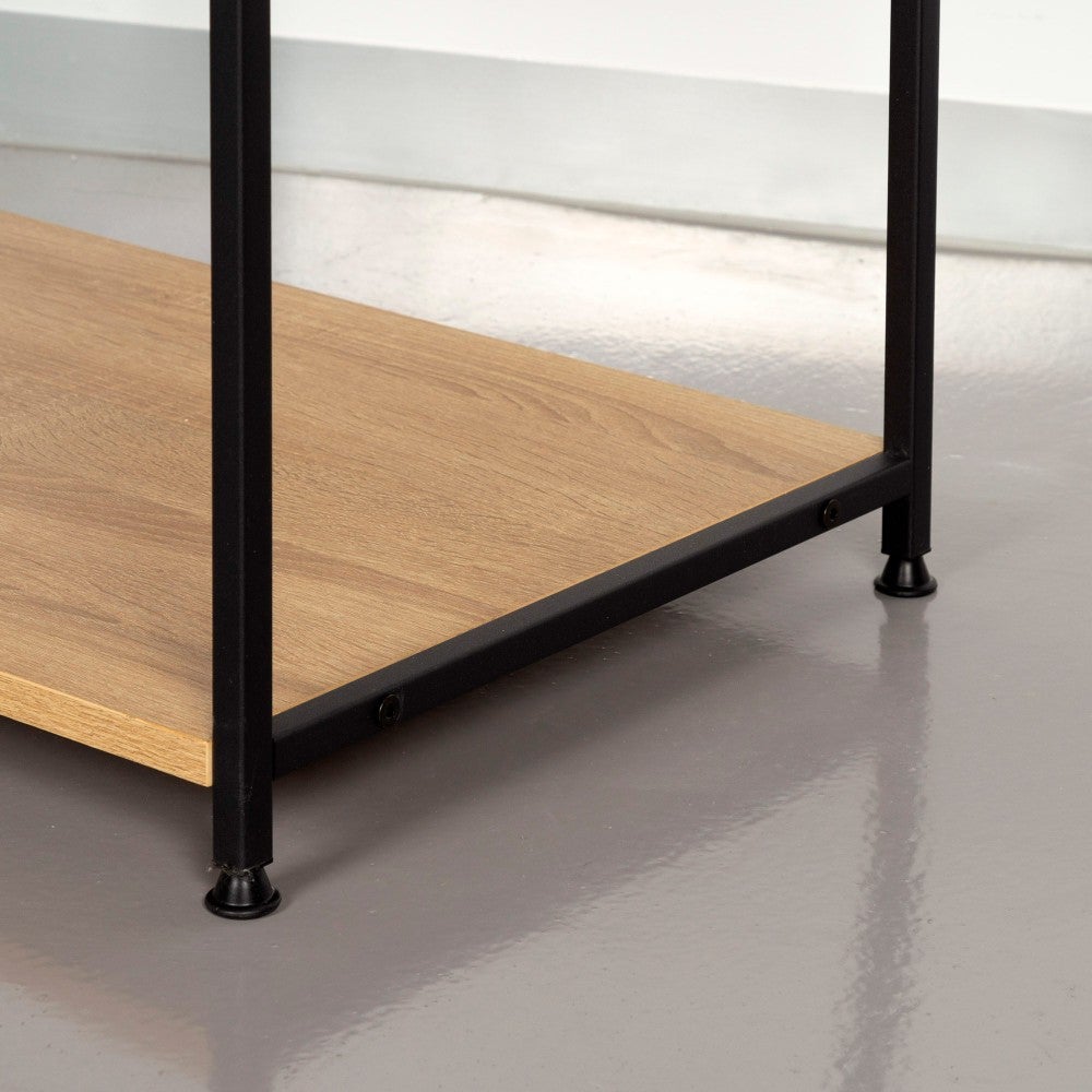 Max Home Armario abierto madera y acero 3 estantes 60x40x175 cm - 6