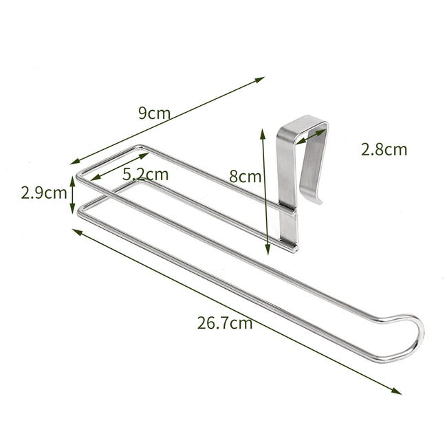 2 Portarotolo Da Cucina Senza Foratura - Nero Per Sottopensile E Parete - Foto 3