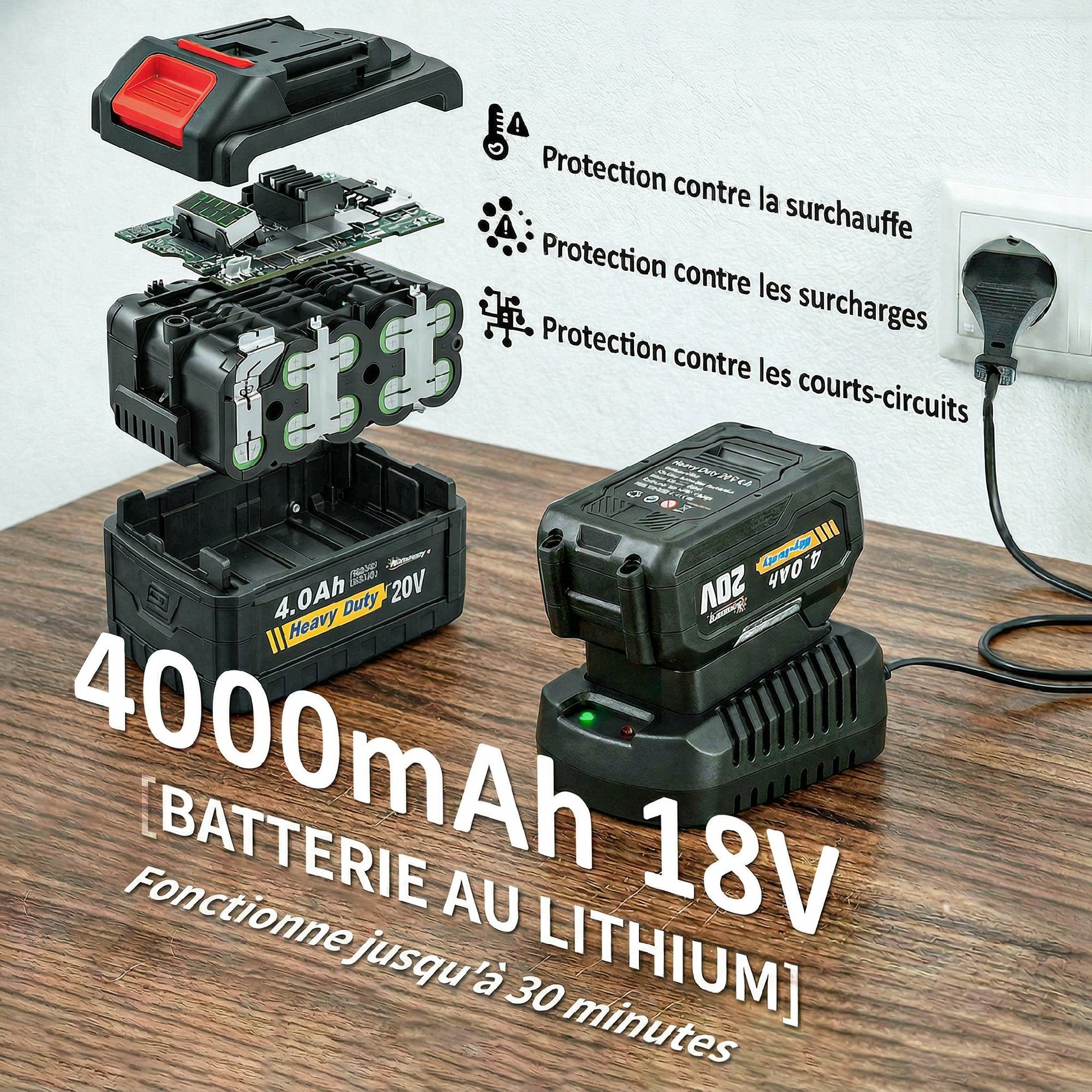 Souffleur Aspirateur Broyeur à Feuilles 250 W avec Batterie 4000mAh et Chargeur. 6 Vitesses. 149 km/h. Blanc pour la maison - 7