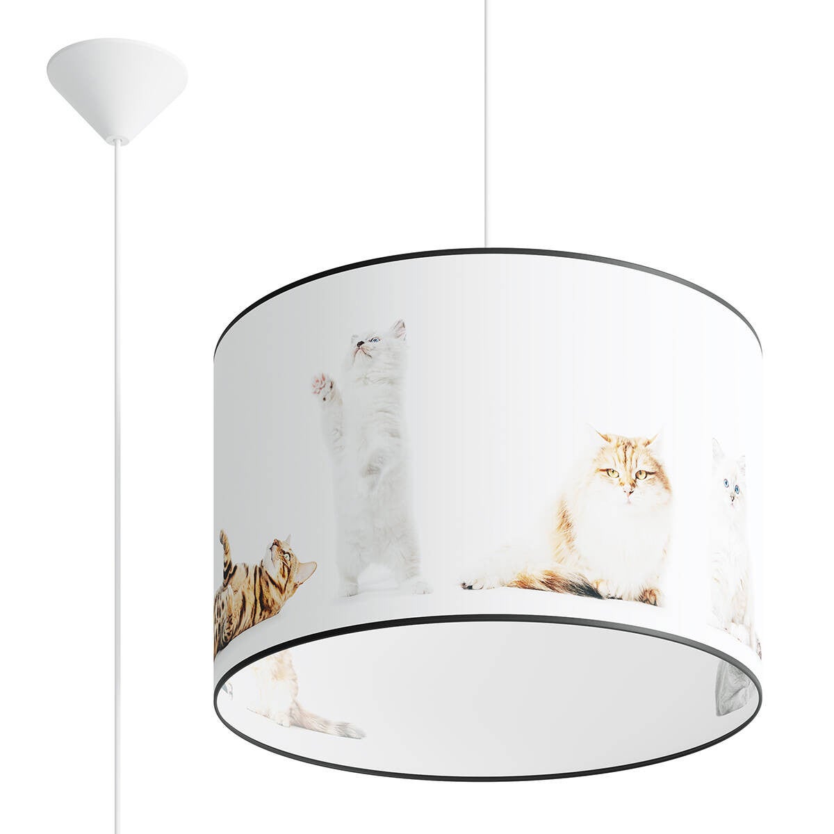 Lampa wisząca Kitty wielokolorowy 1xE27x15W dziecięca wym: 95 x 40 x 40 cm tworzywo sztuczne Sollux Lighting