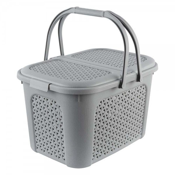 Panier De Pique-nique Pliable 22L – Isotherme Avec Poignées Rembourrées – Pour Courses, Plage, Camping