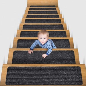 VidaXL Tappetini per Scale 15 pz Antracite 65x21x4 cm | Leroy Merlin