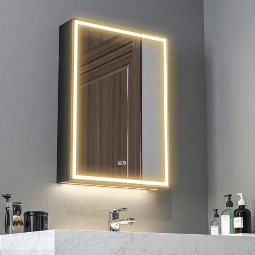 Miroir de salle de bain moderne simple lumière led applique murale miroir coiffe Miroir de salle de bain moderne simple lumière led applique murale miroir coiffe