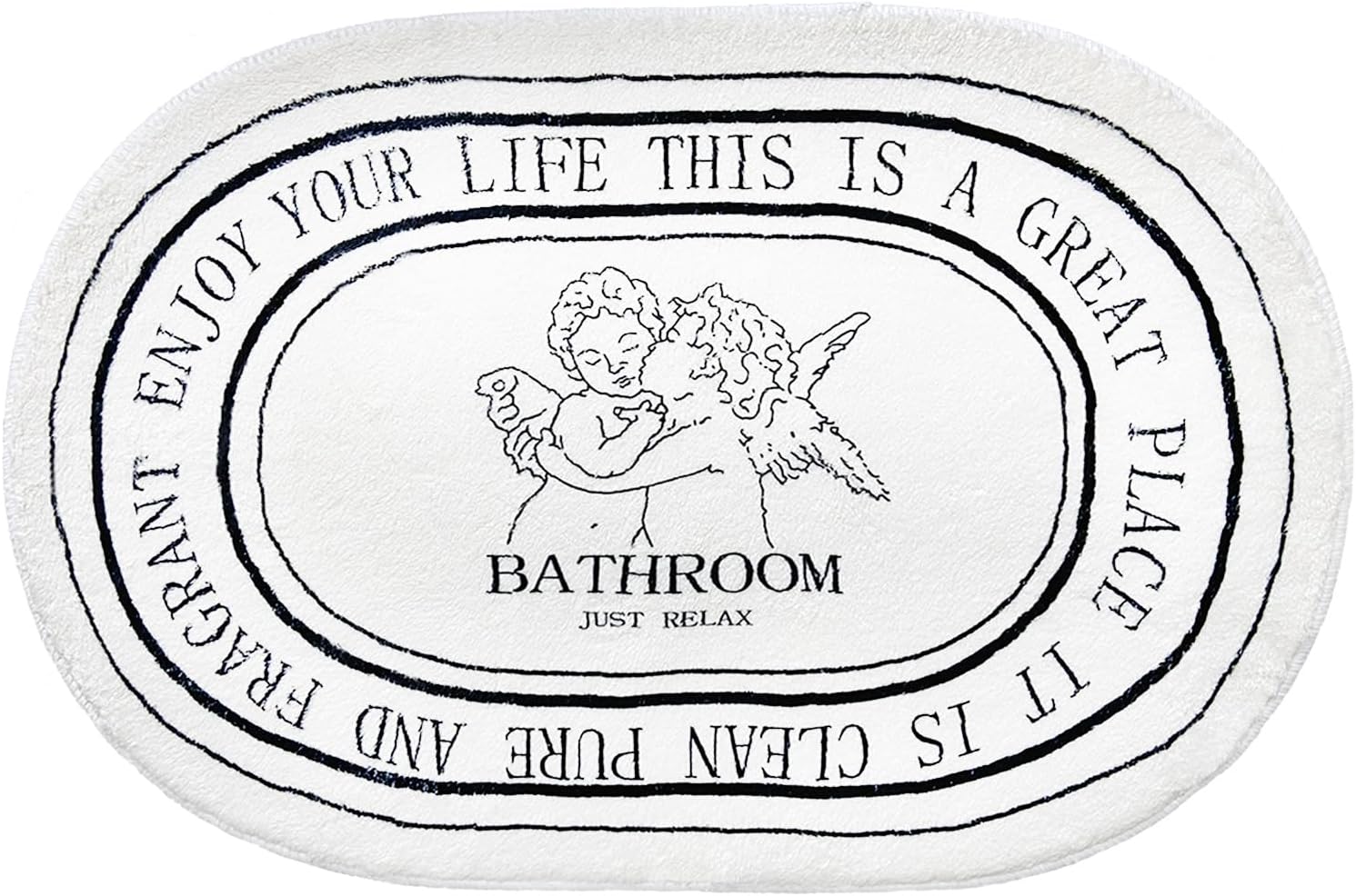 Czarno-biały dywanik łazienkowy, 50 x 80 cm, miękki i chłonny, można prać w pralce, antypoślizgowy, do prysznica, wanny, jako dekoracja łazienki.