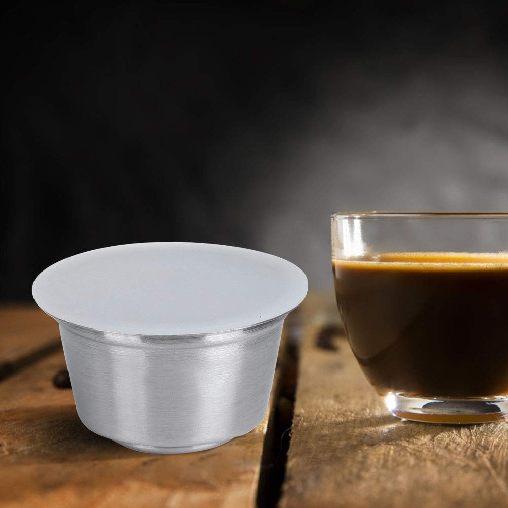 Cappuccino Dolce Gusto Tazza Per Capsule Di Caffè Ricaricabile Riutilizzabile In Acciaio Inossidabile Con Coperchio In Polvere Pressata Adatta Per Macchina Da Caffè (Bianco Dolce Gusto Macchina - 8