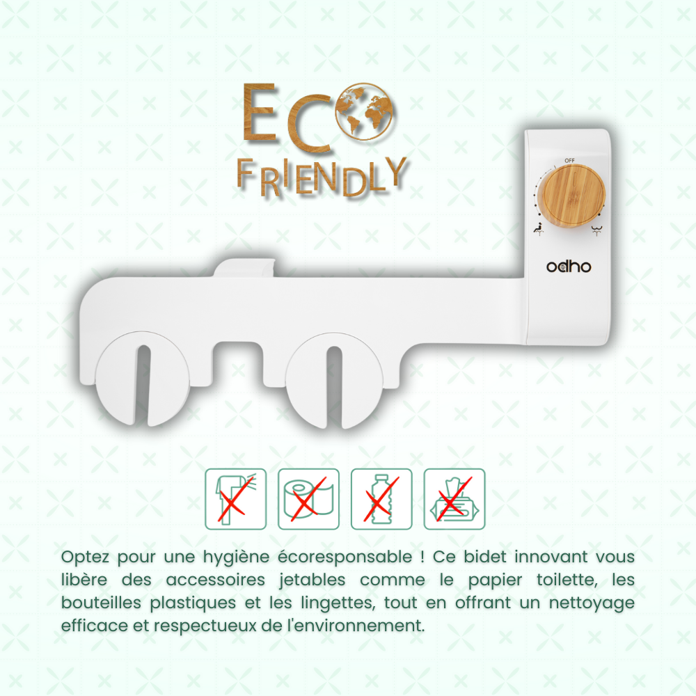 Kit WC complet toilette japonaise - Bidet ODHO - autonettoyante - alternative douchette- abattant WC japonais - 6