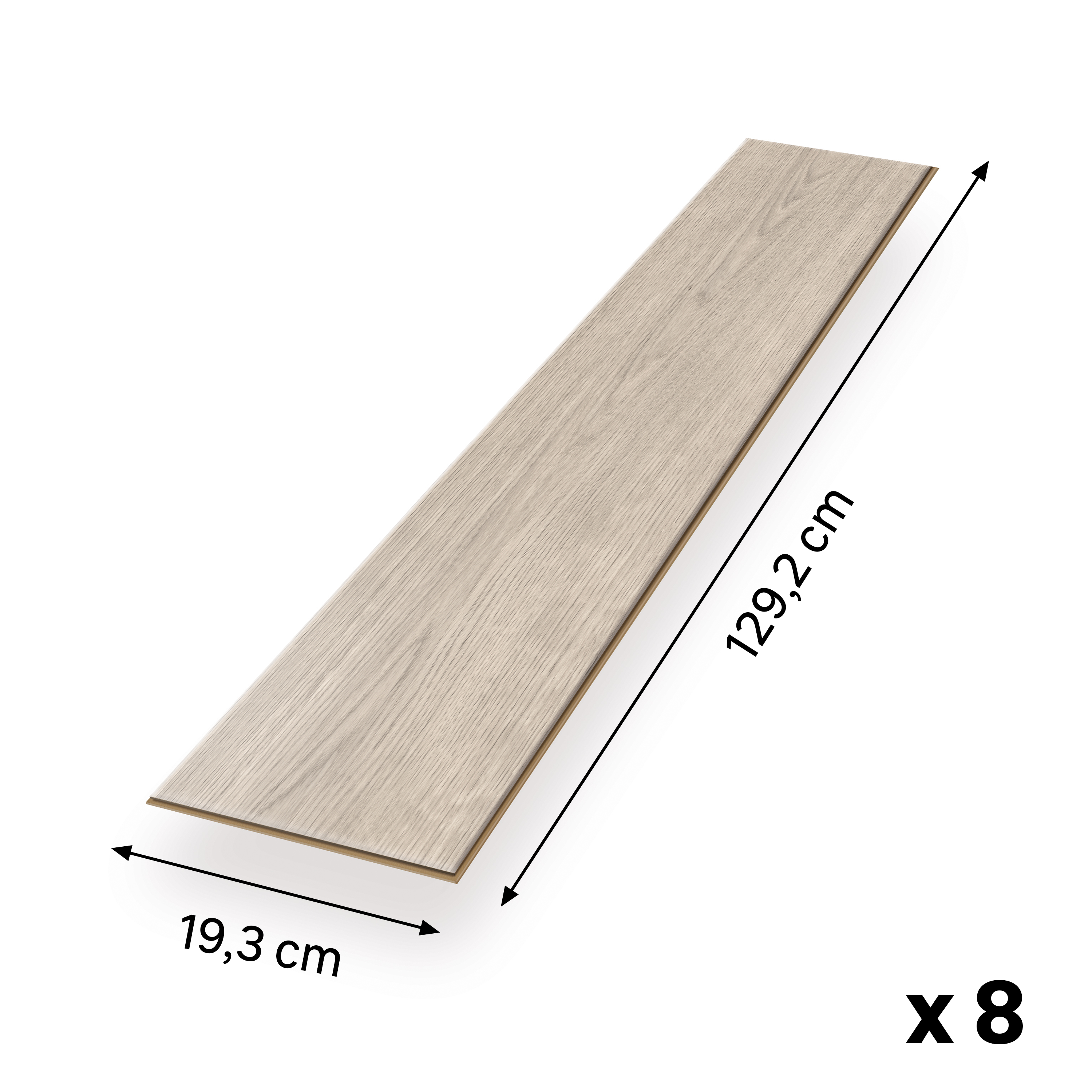 EGGER Sol stratifié NatureSense Aqua EL1037 Chêne Berdal gris 1292 x 193 x 8mm - 2