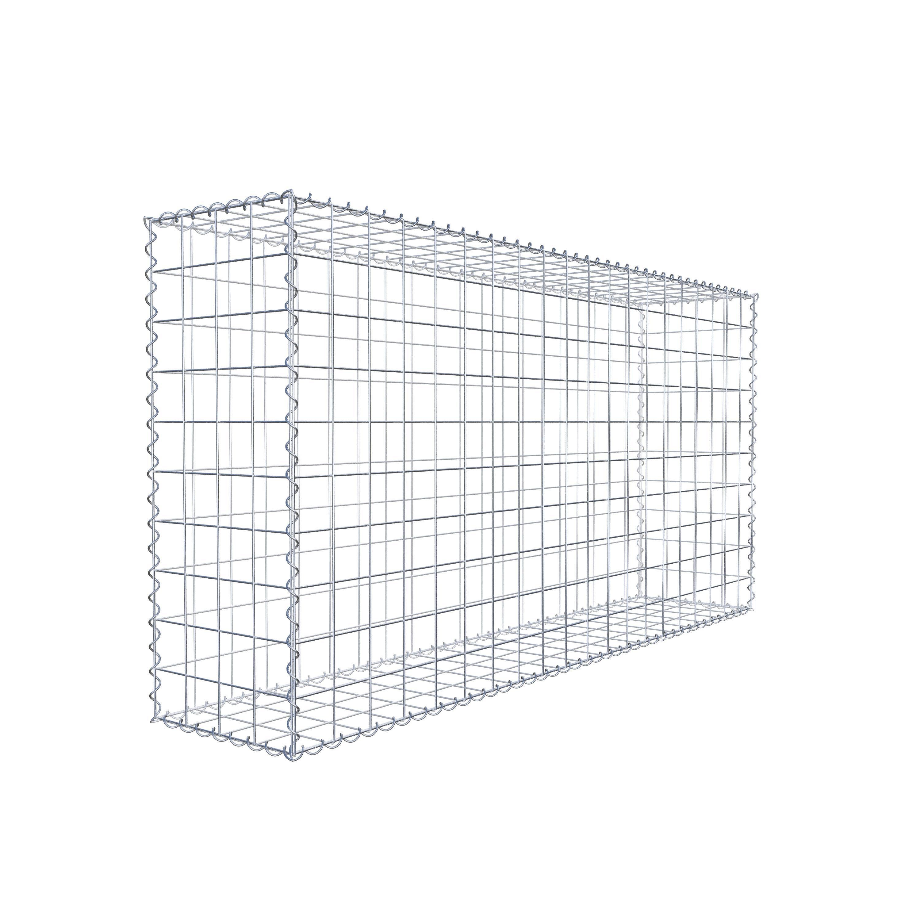 Gavión de acero galvanizado 200x100x40cm (LxAxP), malla 10 x 10cm, Espiral, jaula metálica para muro o jardín - 3