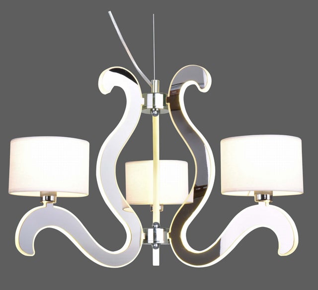 Lampa wisząca Ambrosia chromowana-biała 3xE14x40W wym: 180 x 48 x 48 cm metal Candellux