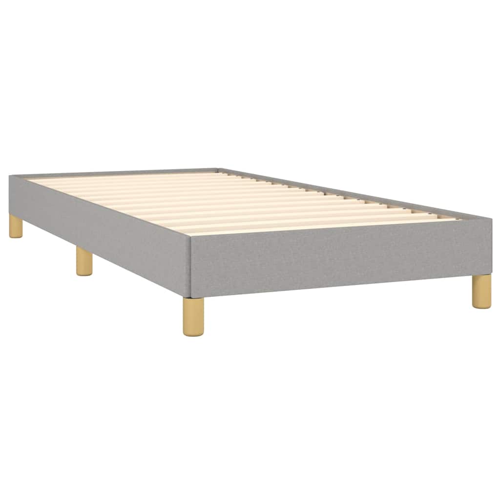 Cadre de lit sans matelas, en tissu, gris clair, pour la chambre, 100 × 200 cm - 4