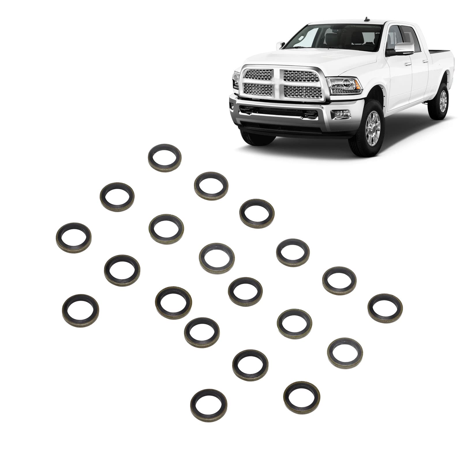 Lot de 20 joints d'étanchéité de carburant 3918191 en caoutchouc de remplacement pour Dodge 2500 3500 5,9 L 5,9 6,7 L 6,7 - 2