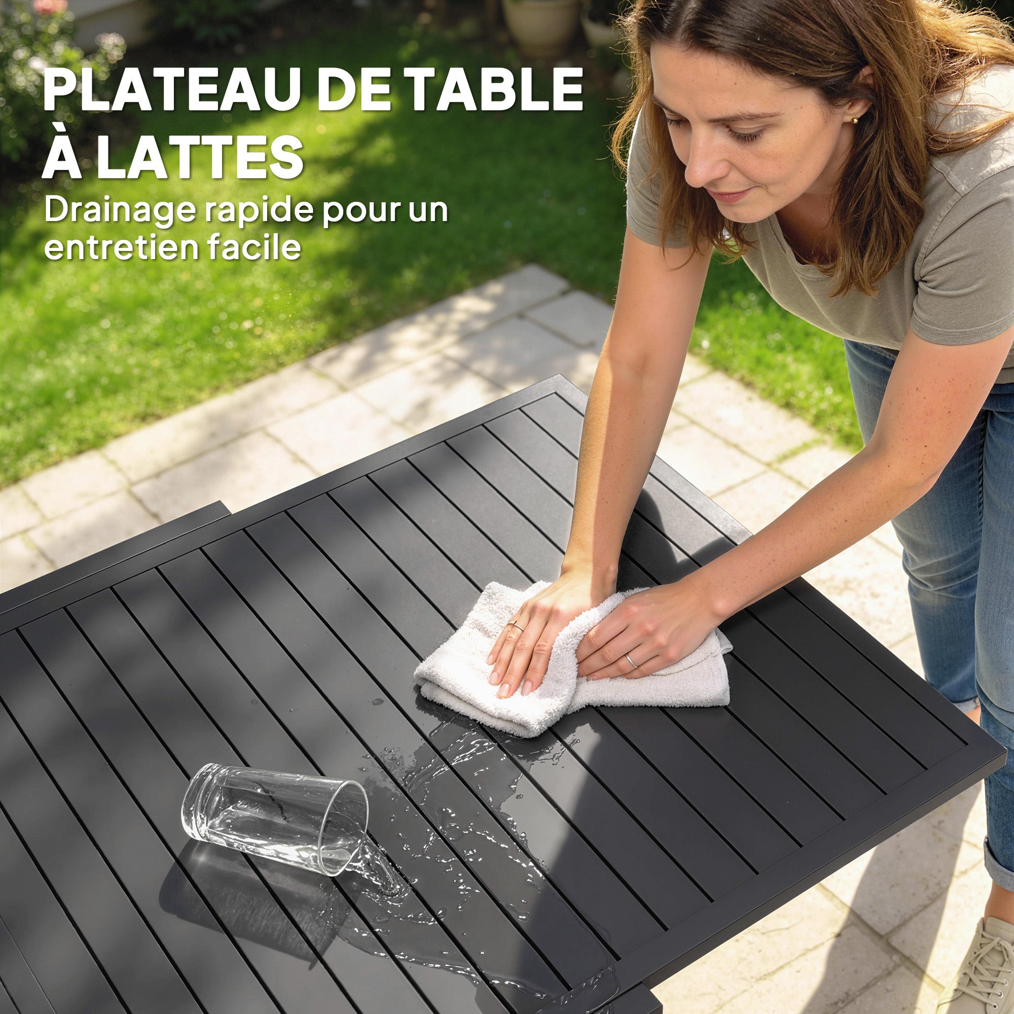 Ensemble de salle à manger extérieur aluminium Outsunny - 6