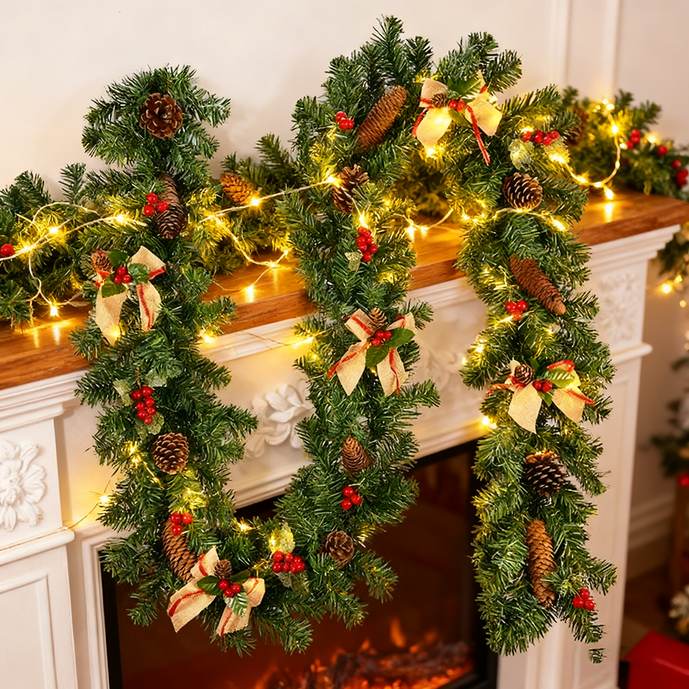 Guirlande De Noël De 2,7 M Avec Lumières LED