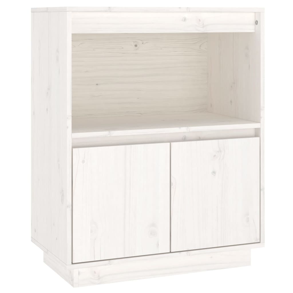 Buffet Blanc 60x34x75 cm Bois massif de pin vidaXL - 2